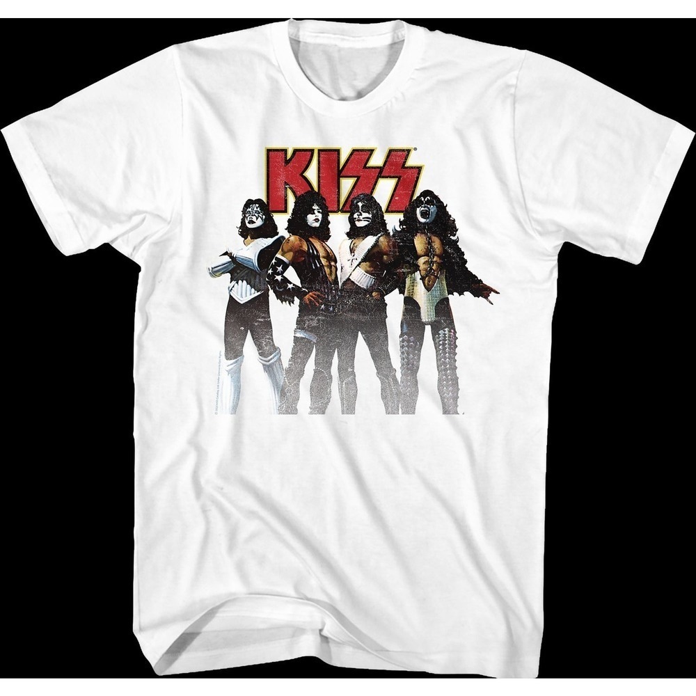 Distressed Love Gun KISS Retro Rock Band Graphic Fan T-Shirt